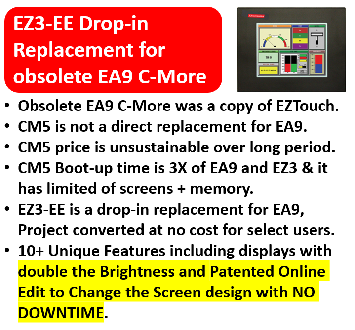 EZTouch HMIs for obsolete C-More