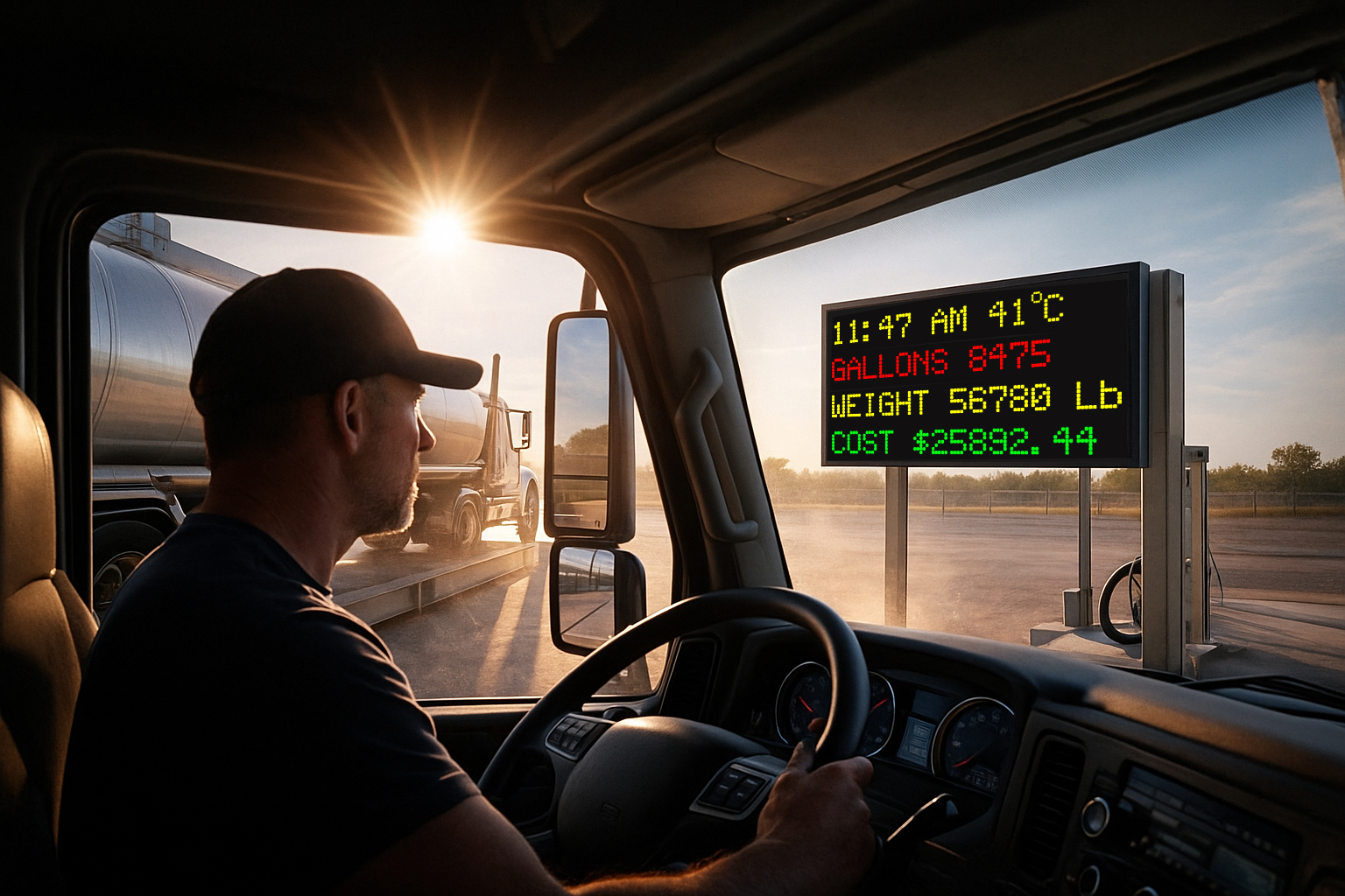led message display with tri color reading