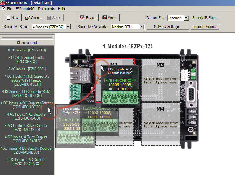 Remote Cube IO Program Screen
