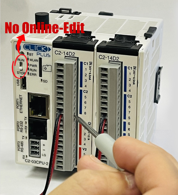 showing clikc plc fragility in parts on io module