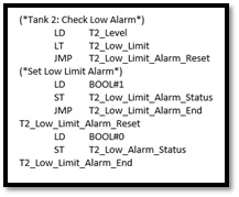 PLC instruction list example